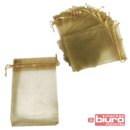 WORECZKI ORGANZOWE 10X15CM WR02 ZŁOTE A'10
