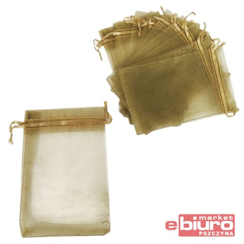 WORECZKI ORGANZOWE 10X15CM WR02 ZŁOTE A'10