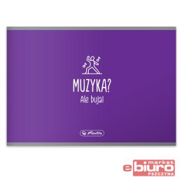 ZESZYT DO NUT A5 MUZYKA POPRZECZNY HERLITZ