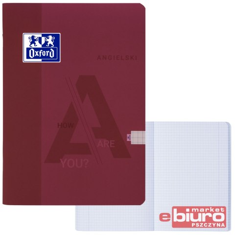 ZESZYT OXF ANGIELSKI A5 60 KARTEK 90G KRATKA