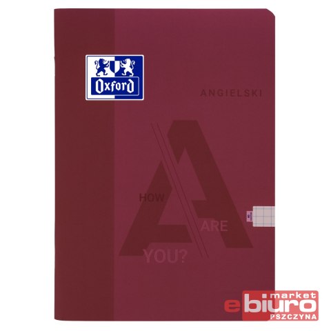 ZESZYT OXF ANGIELSKI A5 60 KARTEK 90G KRATKA