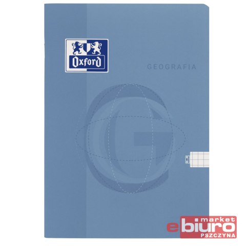 ZESZYT OXF GEOGRAFIA A5 60 KARTEK 90G KRATKA