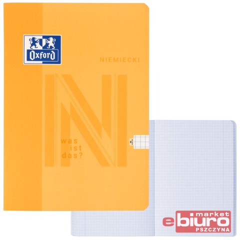 ZESZYT OXF NIEMIECKI A5 60 KARTEK 90G KRATKA