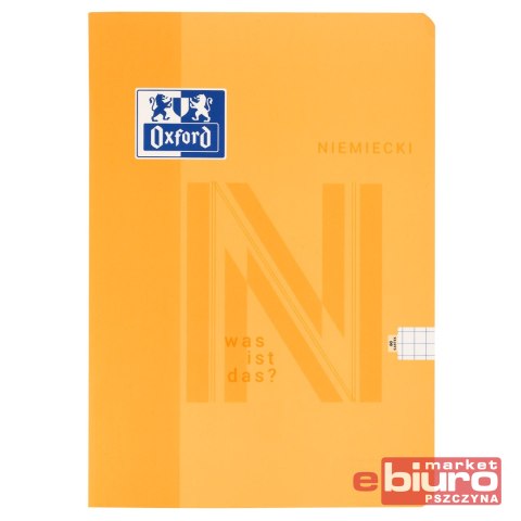 ZESZYT OXF NIEMIECKI A5 60 KARTEK 90G KRATKA