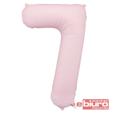 BALON FOLIOWY CYFRA "7" 86CM J. RÓŻOWY PARTYDECO