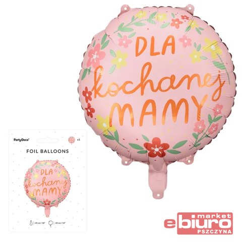 BALON FOLIOWY DLA KOCHANEJ MAMY 45CM PARTYDECO