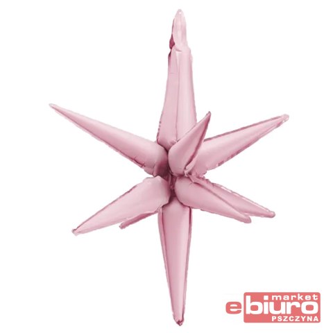 BALON FOLIOWY GWIAZDA 3D 70CM J. RÓŻOWY PARTYDECO