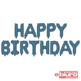 BALON FOLIOWY HAPPY BIRTHDAY 340X35CM GRANAT