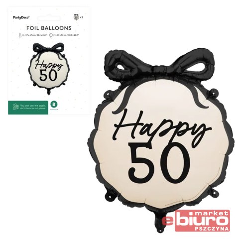BALON FOLIOWY PASTYLKA HAPPY "50" 47X53CM PARTYDEC
