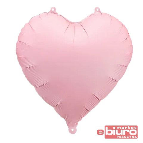 BALON FOLIOWY SERCE 45CM RÓŻOWY PARTYDECO