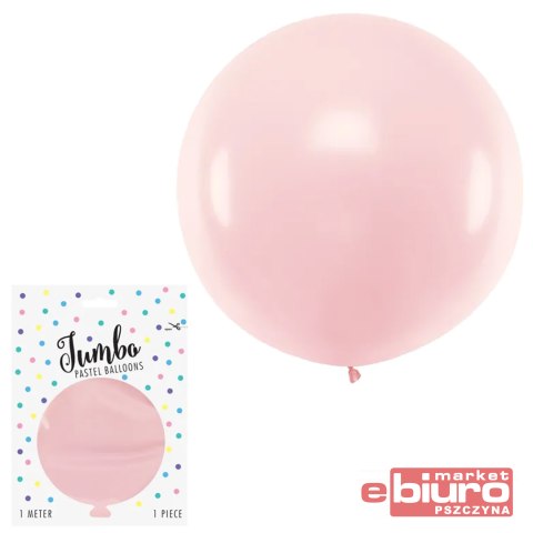 BALON OKRĄGŁY 1M PASTEL PALE PINK PARTYDECO