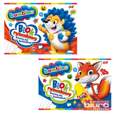 BLOK RYSUNKOWY A4 20 KARTEK BAMBINO