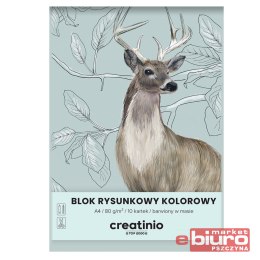 BLOK RYSUNKOWY TOP CREATINIO A4 10KARTEK 80G KOLOR