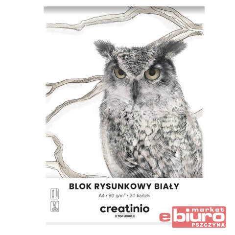 BLOK RYSUNKOWY TOP CREATINIO A4 20KARTEK 90G BIAŁY