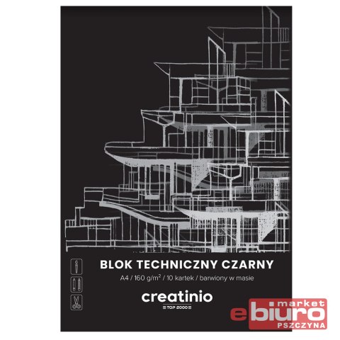 BLOK TECHNICZNY TOP CREATINIO A4 10 K 160G CZARNY