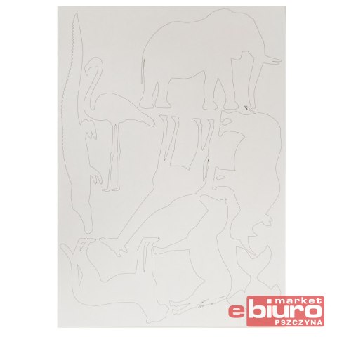 BLOK Z MOTYW. ANIMALS 80G/M2 A4 15+1 ARK 15 MOTYW.