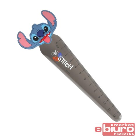 DISNEY BLACK - LINIJKA 12CM Z GŁÓWKĄ STITCH