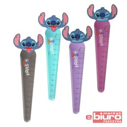 DISNEY BLACK - LINIJKA 12CM Z GŁÓWKĄ STITCH