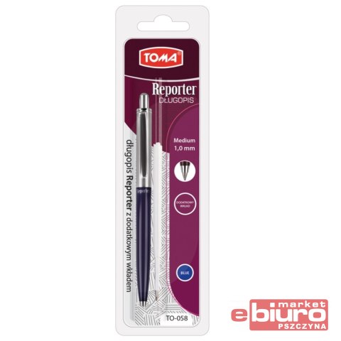 DŁUGOPIS REPORTER + WKŁAD BLISTER TO-058 TOMA