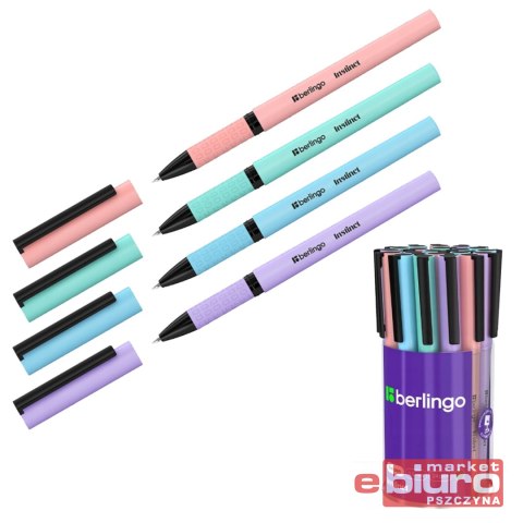 DŁUGOPIS ŻELOWY INSTINCT 0,5MM CZARNY MIX KOL BERL