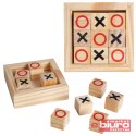 DREWNIANA GRA KÓŁKO I KRZYŻYK W SKRZYNCE NORIMPEX