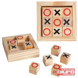 DREWNIANA GRA KÓŁKO I KRZYŻYK W SKRZYNCE NORIMPEX