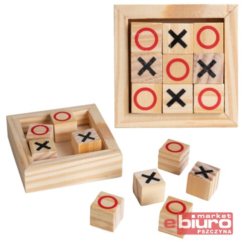 DREWNIANA GRA KÓŁKO I KRZYŻYK W SKRZYNCE NORIMPEX