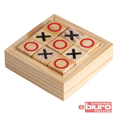 DREWNIANA GRA KÓŁKO I KRZYŻYK W SKRZYNCE NORIMPEX