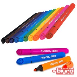 FLAMASTRY JUMBO TRÓJKĄTNE COLORINO 10 KOLORÓW