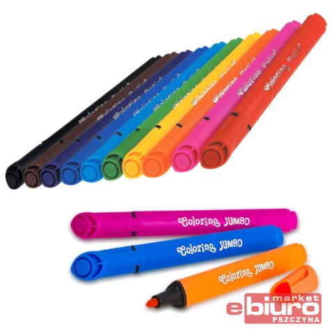 FLAMASTRY JUMBO TRÓJKĄTNE COLORINO 10 KOLORÓW