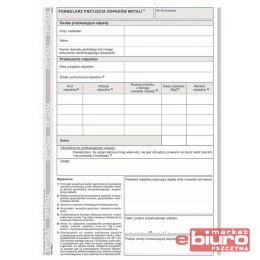 FORMULARZ PRZYJĘCIA ODPADÓW METALI E03-3