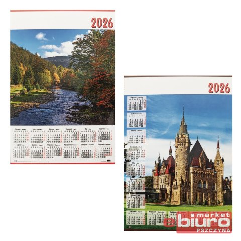KALENDARZ JEDNOPLANSZOWY B1 PLAKAT