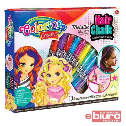 KIDS CREATIVE ZEST.PASTELI KREDOWYCH DO WŁOSÓW 10