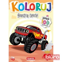 KOLOROWANKA KOLEKCJA KOLORUJ MONSTER TRUCKI MARTEL
