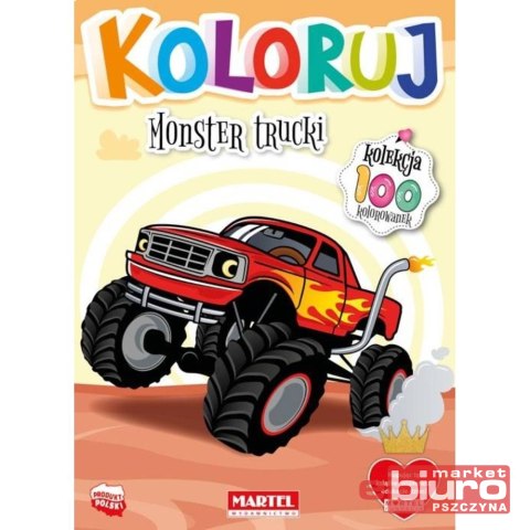 KOLOROWANKA KOLEKCJA KOLORUJ MONSTER TRUCKI MARTEL