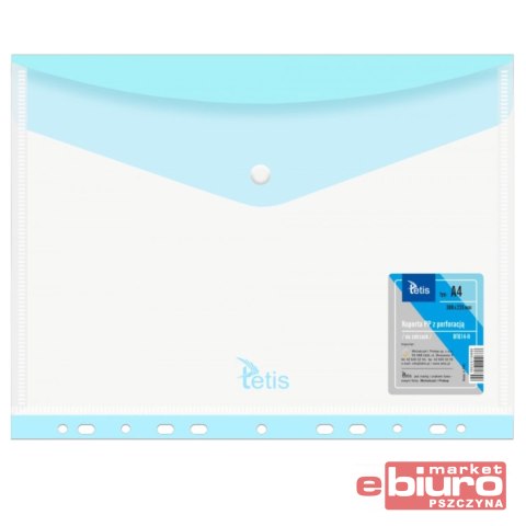 KOPERTA PP NA ZATRZASK Z PERFORACJĄ A4 NIEBIESKA BT614-N TETIS