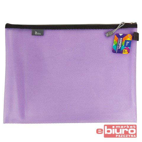 KOPERTA Z SUWAKIEM METALOWYM A4 FIOLETOWA TETIS