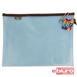 KOPERTA Z SUWAKIEM METALOWYM A4 NIEBIESKA TETIS