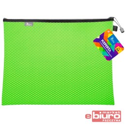 KOPERTA Z SUWAKIEM METALOWYM A4 ZIELONA TETIS