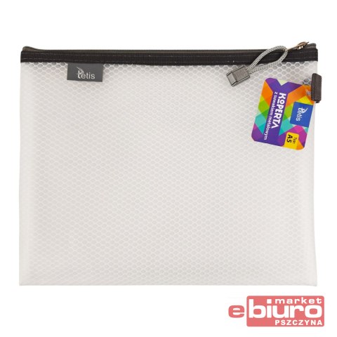 KOPERTA Z SUWAKIEM METALOWYM A5 BIAŁA TETIS