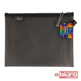 KOPERTA Z SUWAKIEM METALOWYM A5 CZARNA TETIS