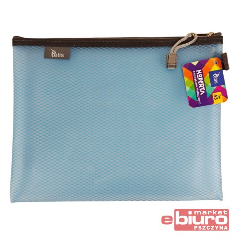 KOPERTA Z SUWAKIEM METALOWYM A5 NIEBIESKA TETIS