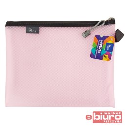 KOPERTA Z SUWAKIEM METALOWYM A5 RÓŻOWA TETIS