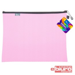 KOPERTA Z SUWAKIEM METALOWYM B4 RÓŻOWA TETIS