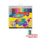 KREDKI OŁÓWKOWE OKRĄGŁE JUMBO 18 KOLORÓW COLORINO