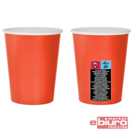 KUBECZKI PAPIEROWE JEDNOKOL. CZERWONE 270ML 6 SZT