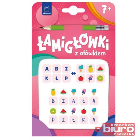 ŁAMIGŁÓWKI Z OŁÓWKIEM 7+ KSIĄŻECZKA RÓŻOWA