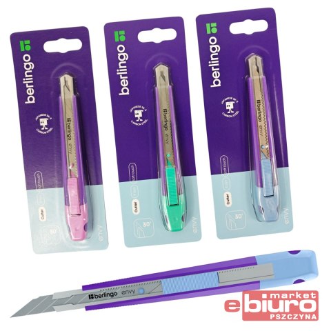 NÓŻ BIUROWY ENVY 9MM MET MIX KOL BERLINGO