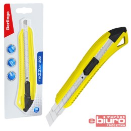 NÓŻ BIUROWY RAZZOR 200 18MM ŻÓŁTY BERLINGO