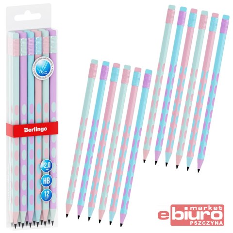 OŁÓWEK PLASTIKOWY HB HAZE TRÓJKĄTNY MIX BERLINGO